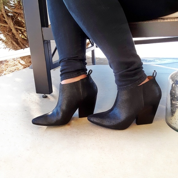 Rebecca Minkoff Glazed Black Suede Ankle Booties 8 - Picture 5 of 8